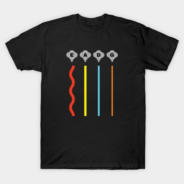 EADG Neon Colors Bass Strings T-Shirt by nightsworthy